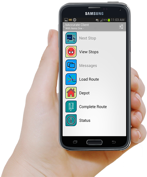 bAccurate Software on mobile device